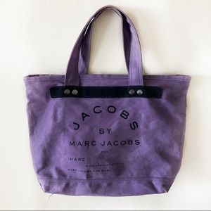 Marc Jacobs Purple Canvas Tote Bag